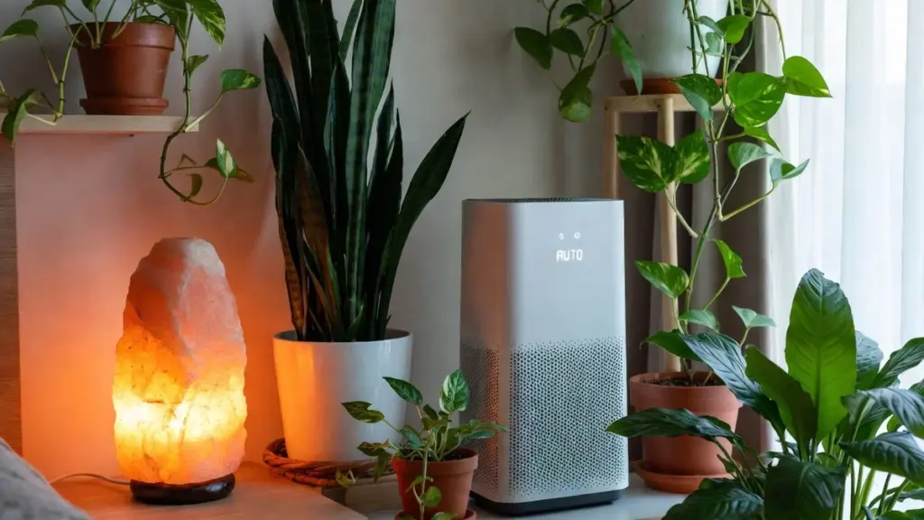 Lampes de sel, purificateurs et plantes : le trio parfait